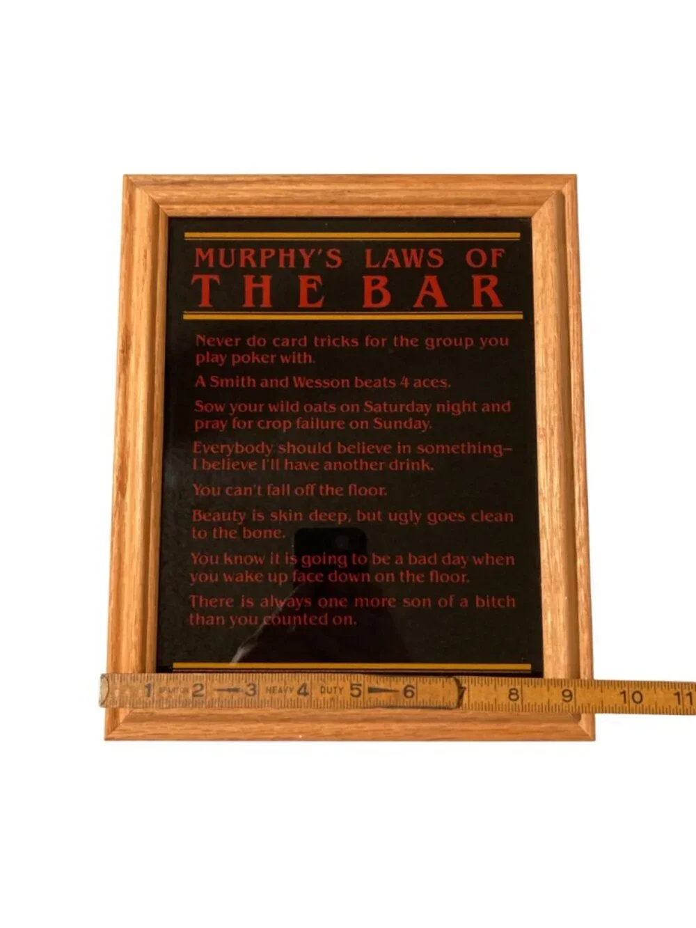Murphys Laws Of The Bar Framed Vintage Humor Print Wall Art